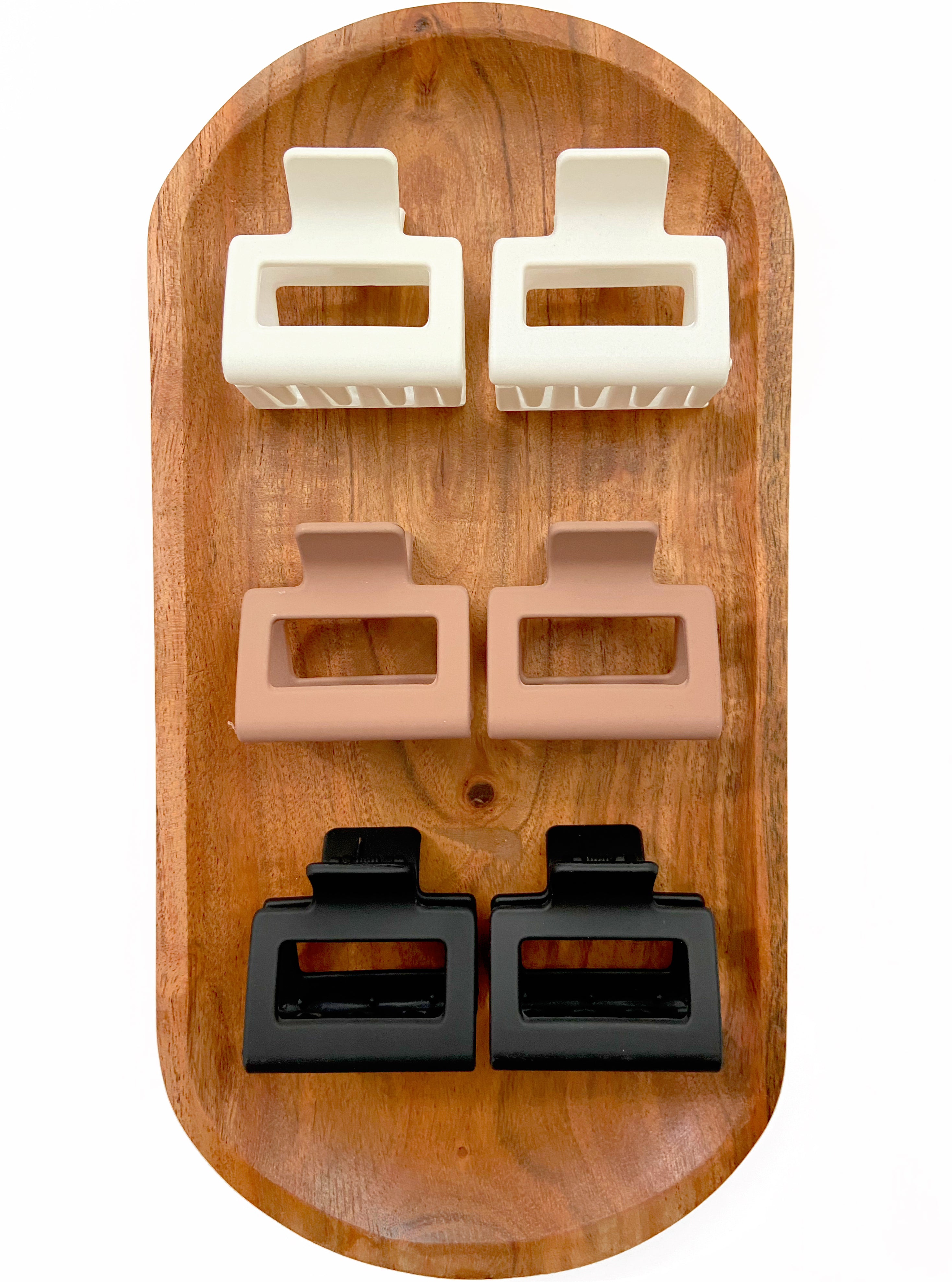 Small Rectangular Claw Clip Set