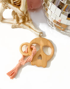 Skull Teether - Pale Pink